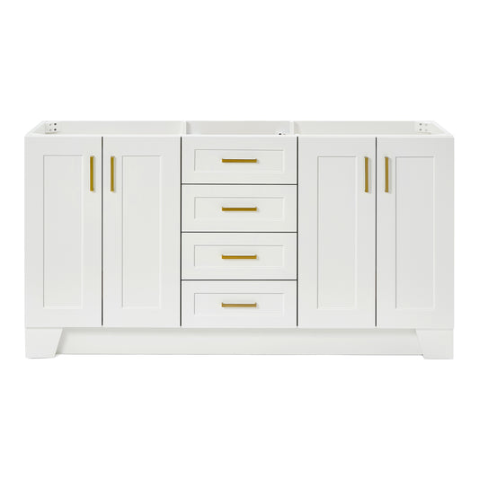 Emilia 66-inch White base cabinet on white back ground front view main image