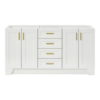 Emilia 66-inch White base cabinet on white back ground front view main image