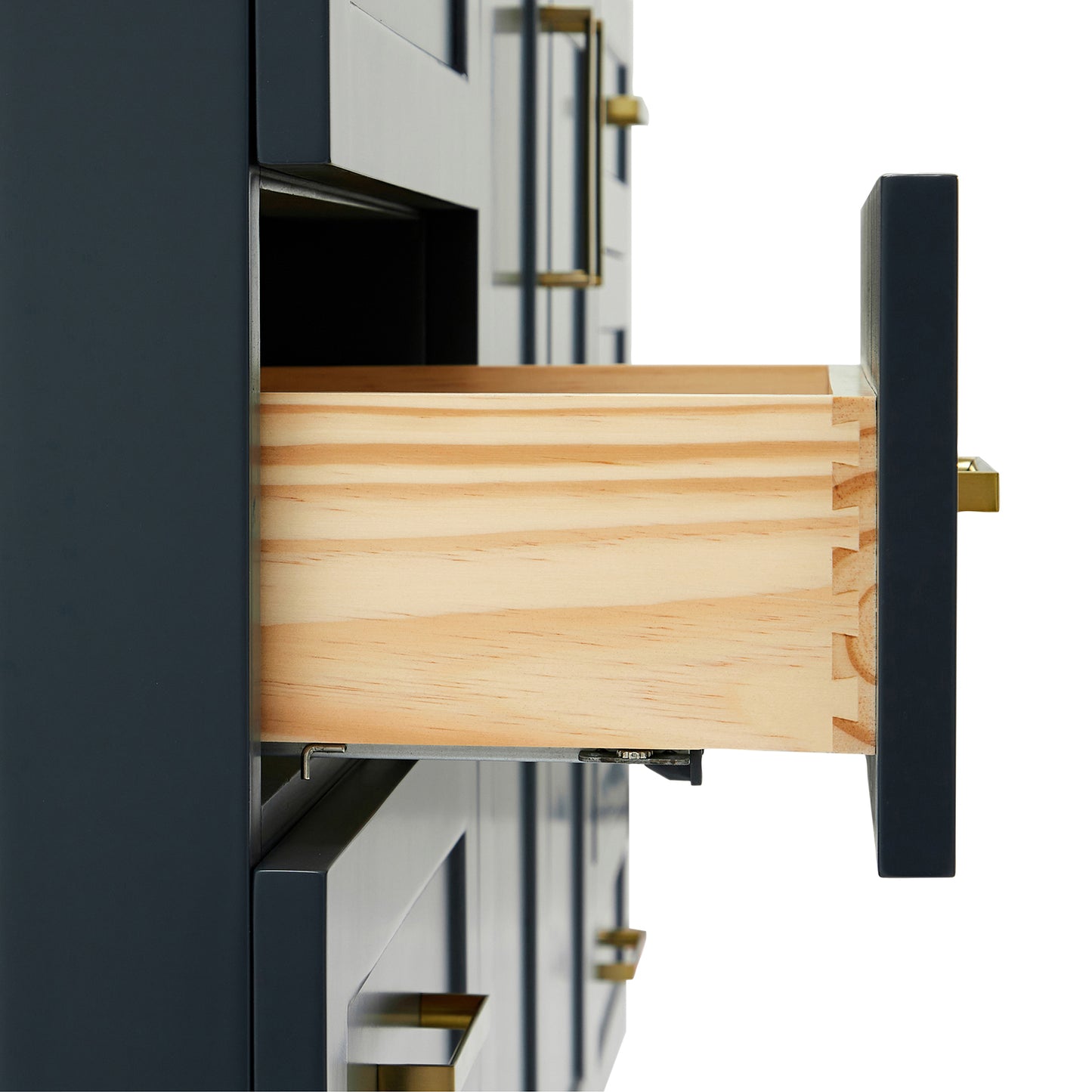 Emilia 66-inch Midnight Blue base cabinet on detail 1