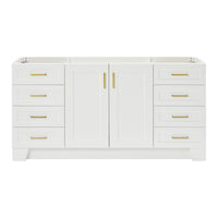 Emilia 66-inch White base cabinet on white back ground front view main image