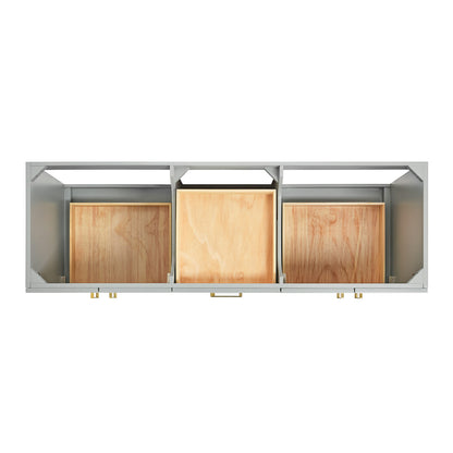 Emilia 66-Inch Grey bathroom vanity on white background – product photo 3