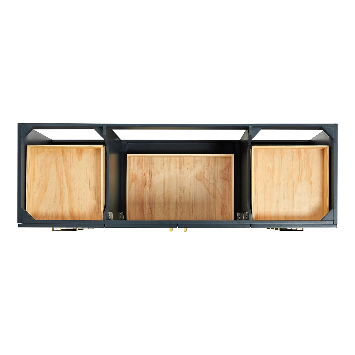 Emilia 66-Inch Midnight Blue bathroom vanity on white background – product photo 3