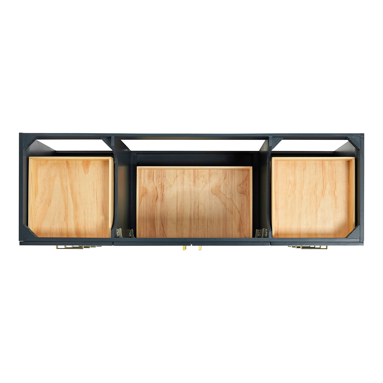 Emilia 66-Inch Midnight Blue bathroom vanity on white background – product photo 3