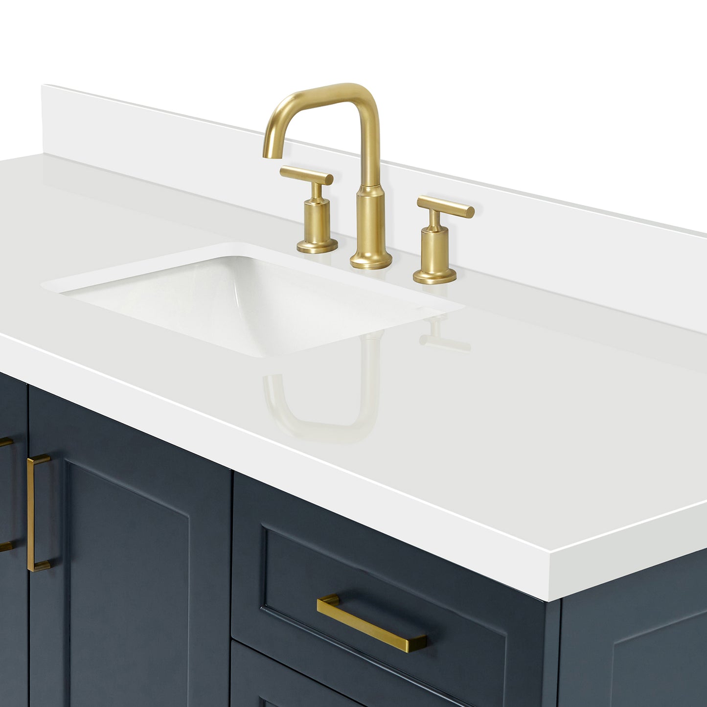 Emilia 66-Inch Midnight Blue bathroom vanity on white background – product photo 5