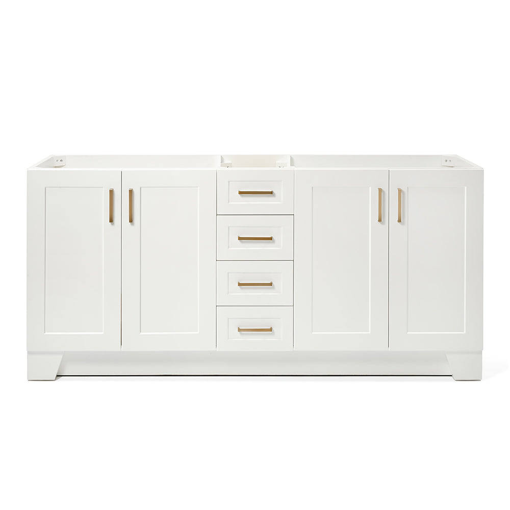 Emilia 72-inch White base cabinet on white back ground front view main image