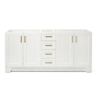 Emilia 72-inch White base cabinet on white back ground front view main image
