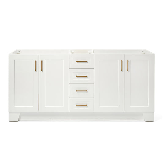 Emilia 72-inch White base cabinet on white back ground front view main image