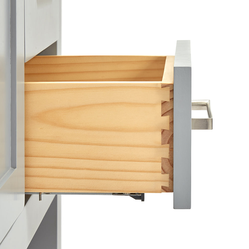Olivia 42-inch Grey bathroom vanity on detail 1