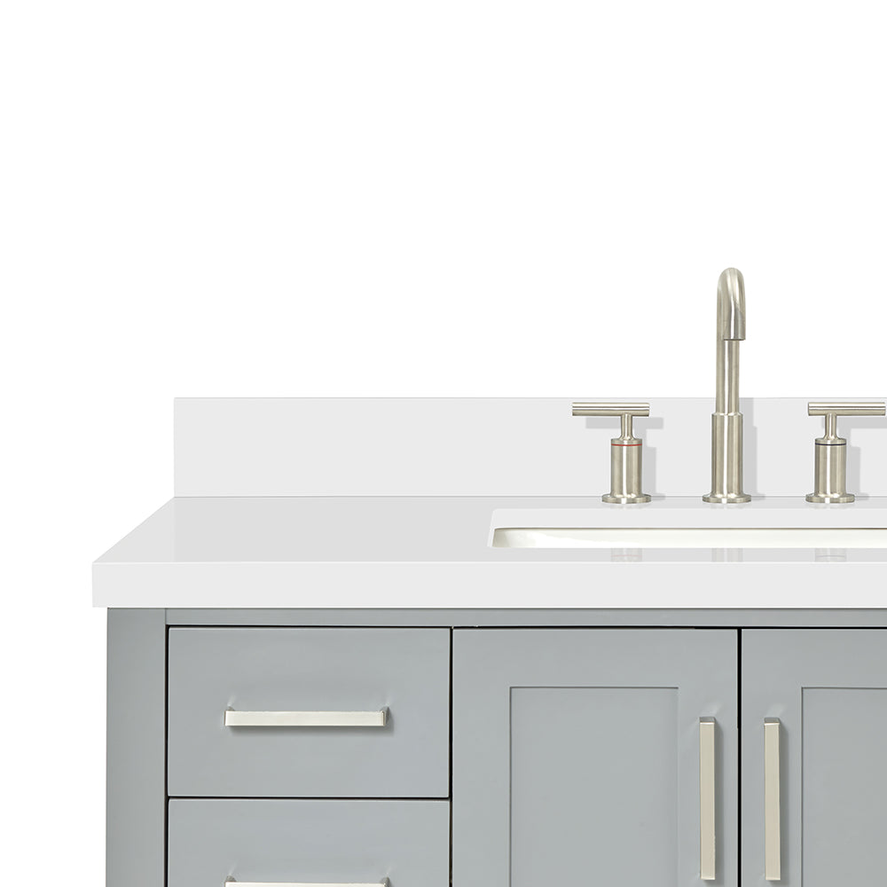 Olivia 42-inch Grey bathroom vanity on detail 3