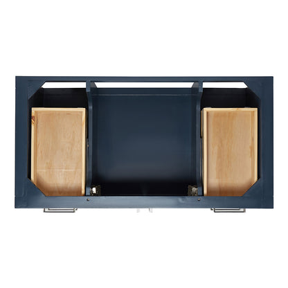 Olivia 42-inch Midnight Blue bathroom vanity on white back ground top down