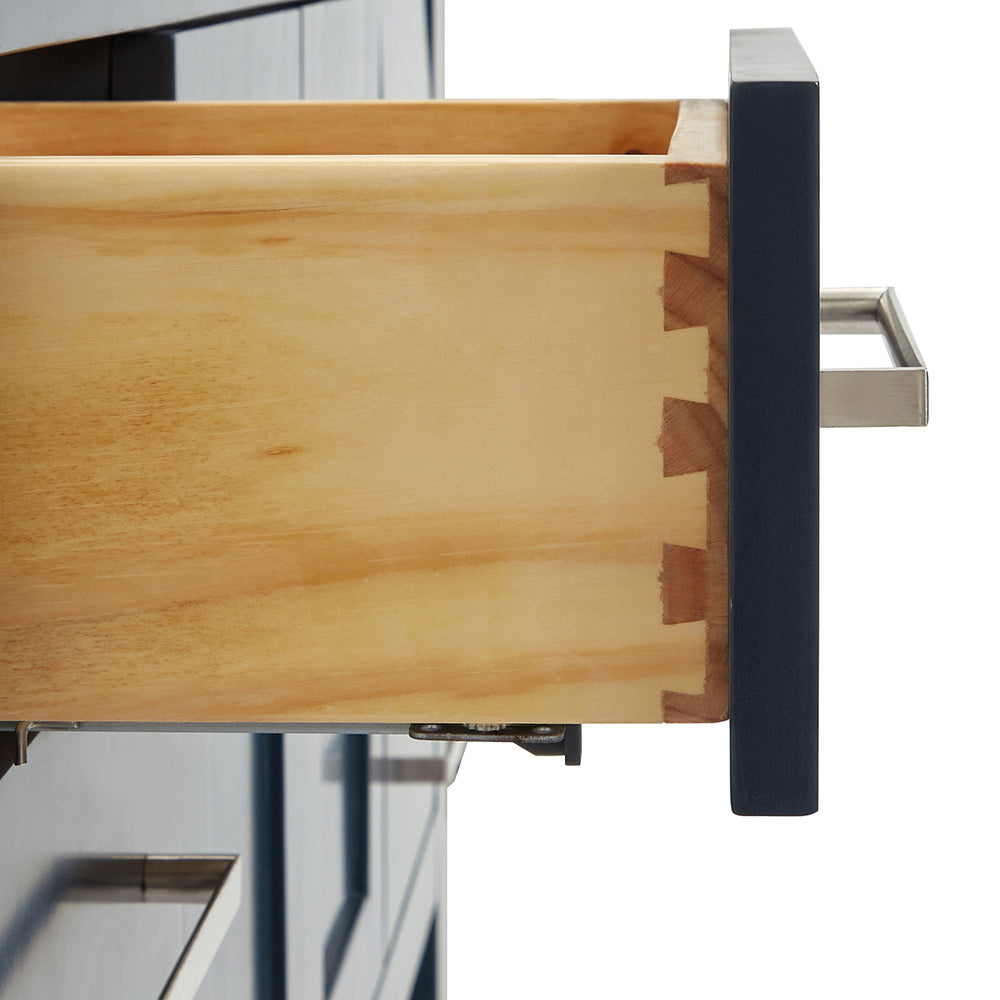 Olivia 42-inch Midnight Blue bathroom vanity on detail 1