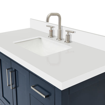 Olivia 42-inch Midnight Blue bathroom vanity on detail 3