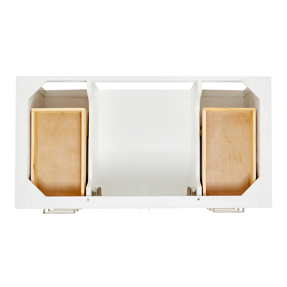 Olivia 42-inch White bathroom vanity on detail 2