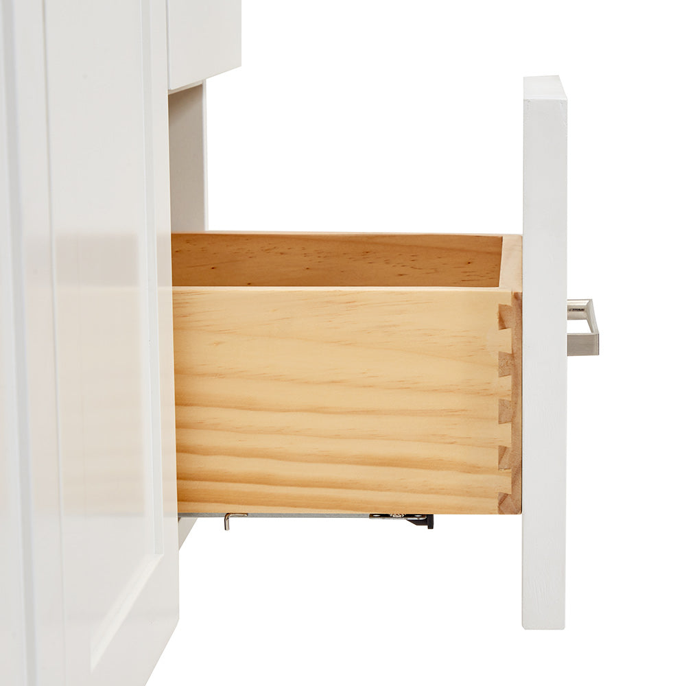 Olivia 42-inch White bathroom vanity on detail 3