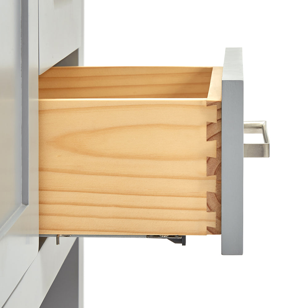 Olivia 48-inch Grey bathroom vanity on detail 1