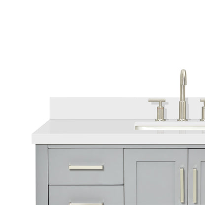 Olivia 48-inch Grey bathroom vanity on detail 3