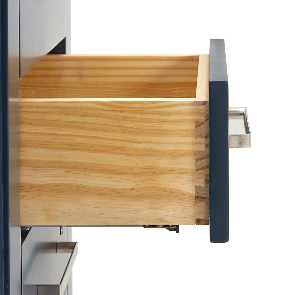 Olivia 48-inch Midnight Blue bathroom vanity on detail 1