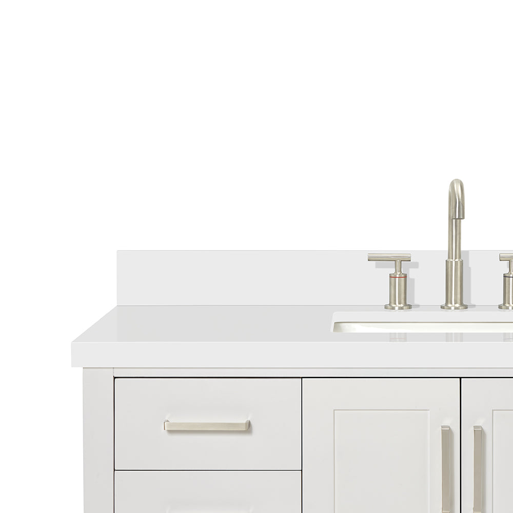Olivia 48-inch White bathroom vanity on detail 3