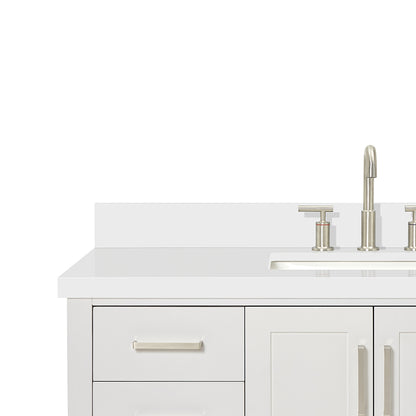 Olivia 48-inch White bathroom vanity on detail 3