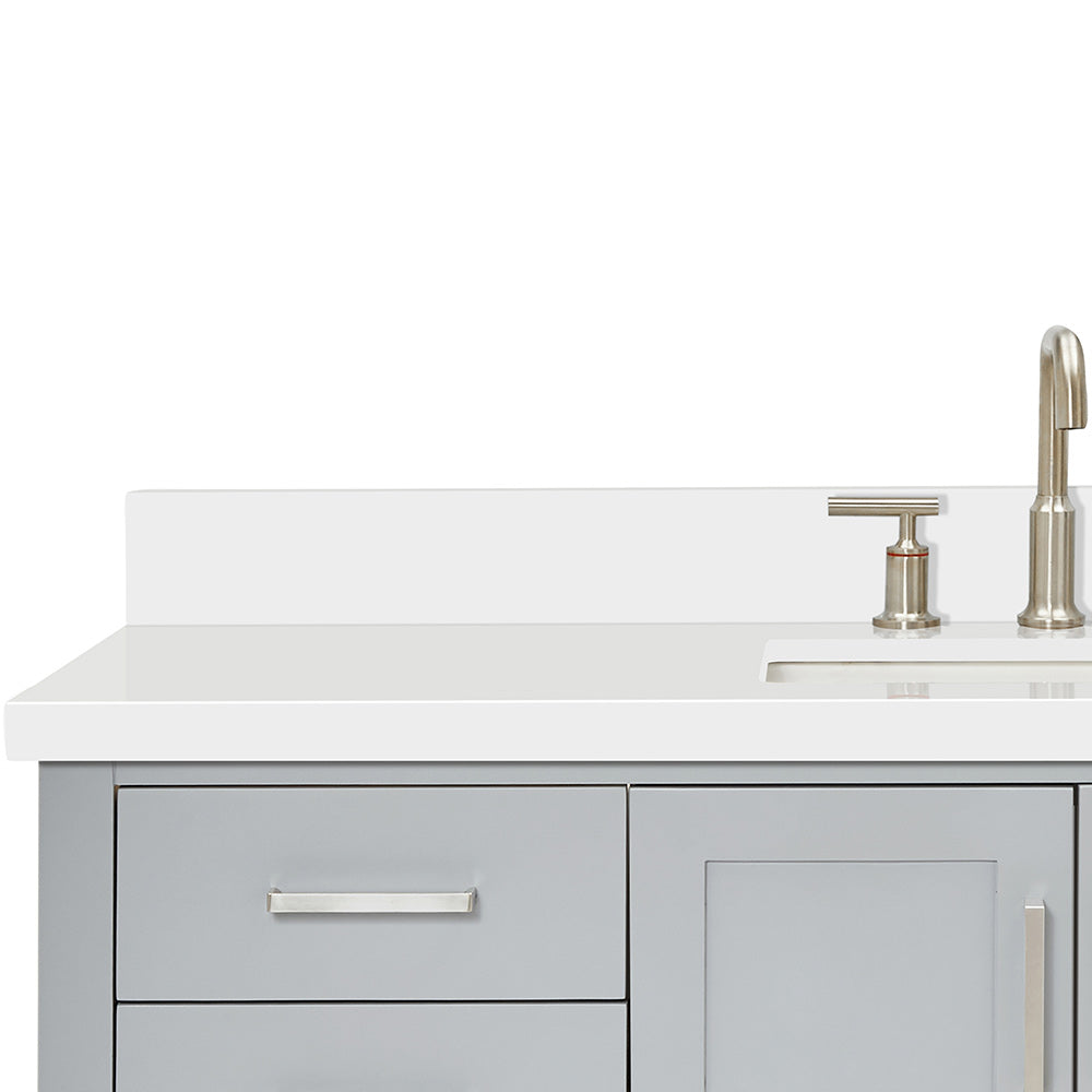 Olivia 54-inch Grey bathroom vanity on detail 2