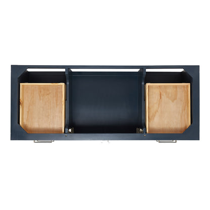 Olivia 54-inch Midnight Blue bathroom vanity on white back ground top down