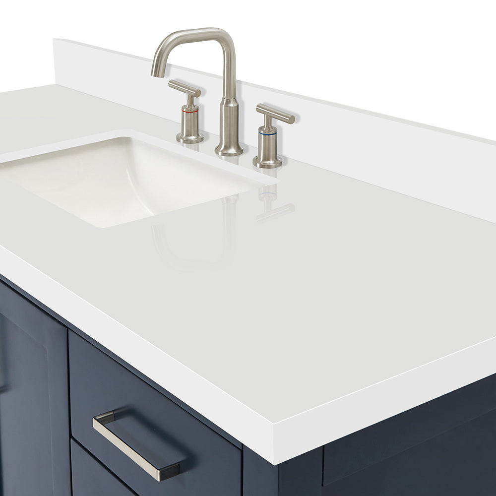 Olivia 54-inch Midnight Blue bathroom vanity on detail 3