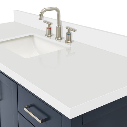 Olivia 54-inch Midnight Blue bathroom vanity on detail 3