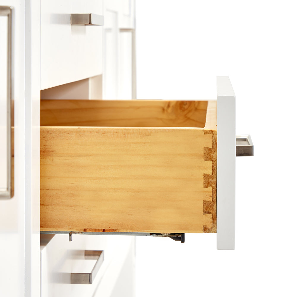 Olivia 60-inch White bathroom vanity on detail 1