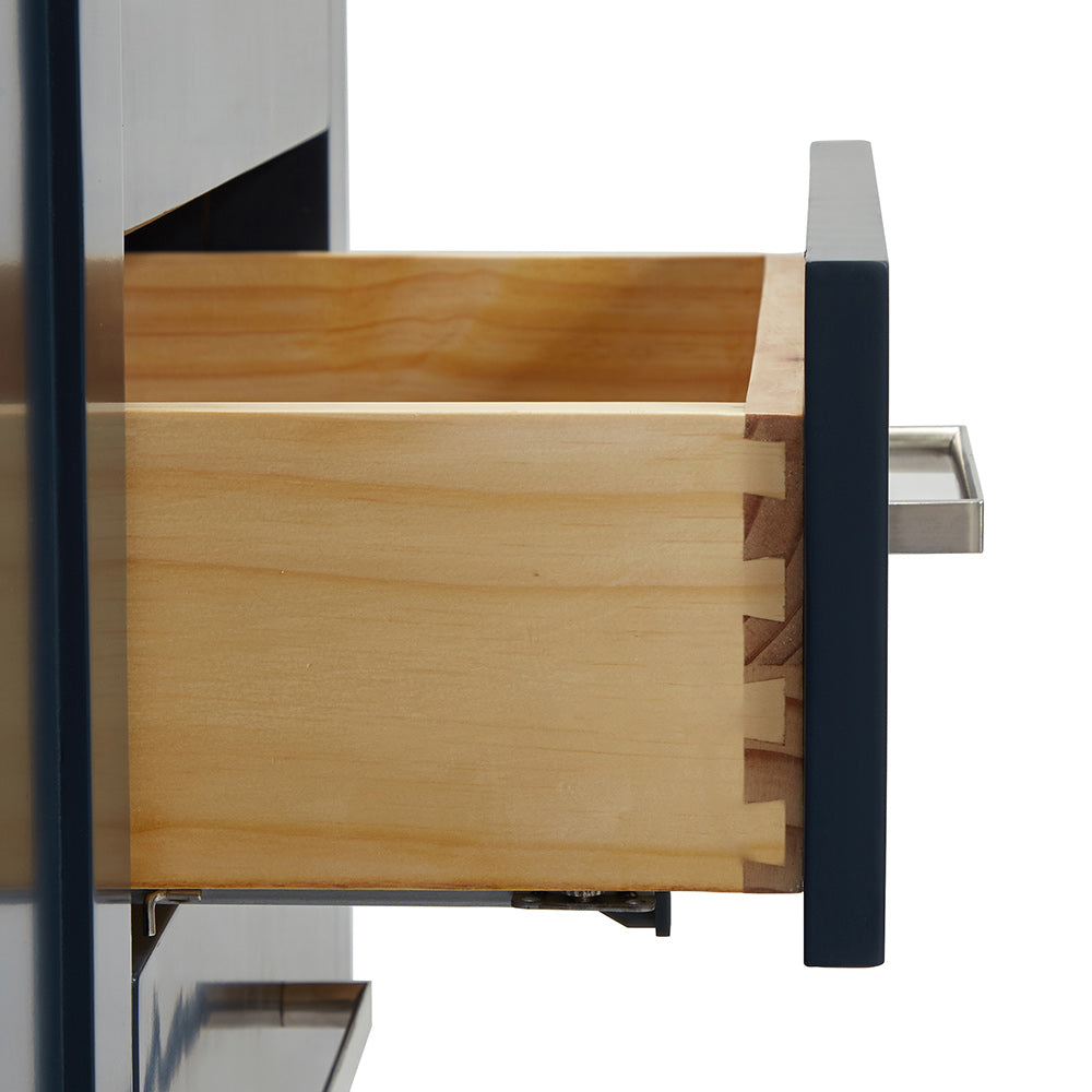 Olivia 60-inch Midnight Blue bathroom vanity on detail 1