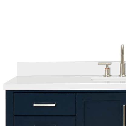 Olivia 60-inch Midnight Blue bathroom vanity on detail 2
