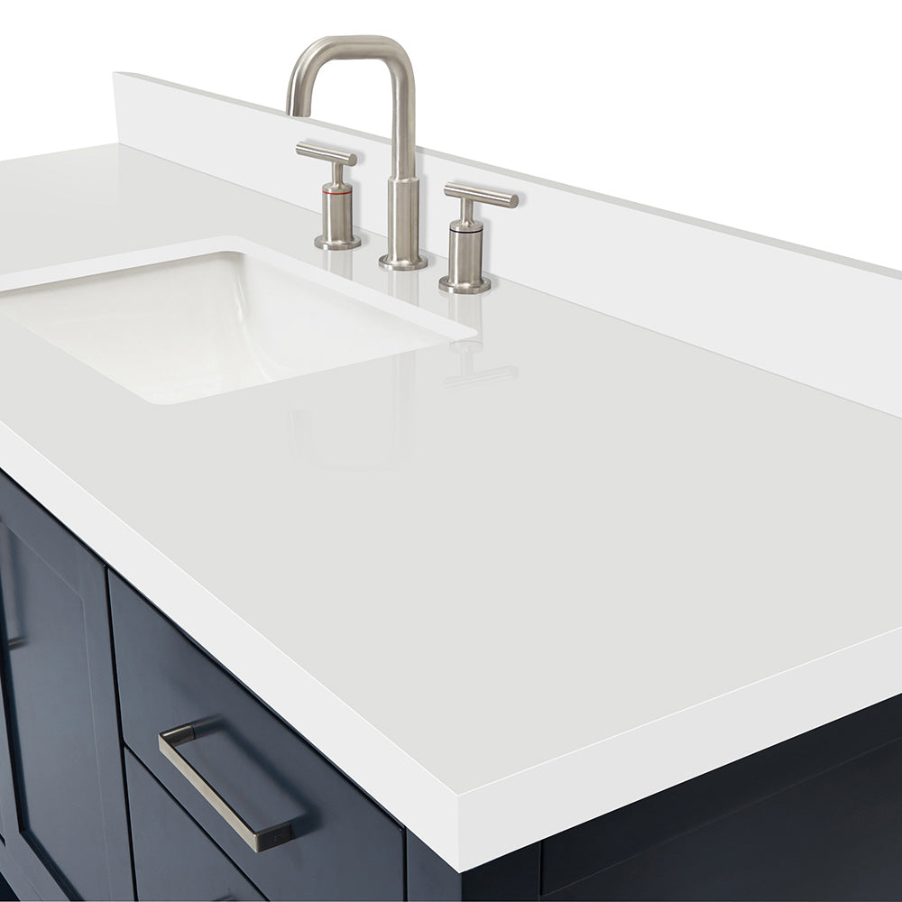 Olivia 60-inch Midnight Blue bathroom vanity on detail 3
