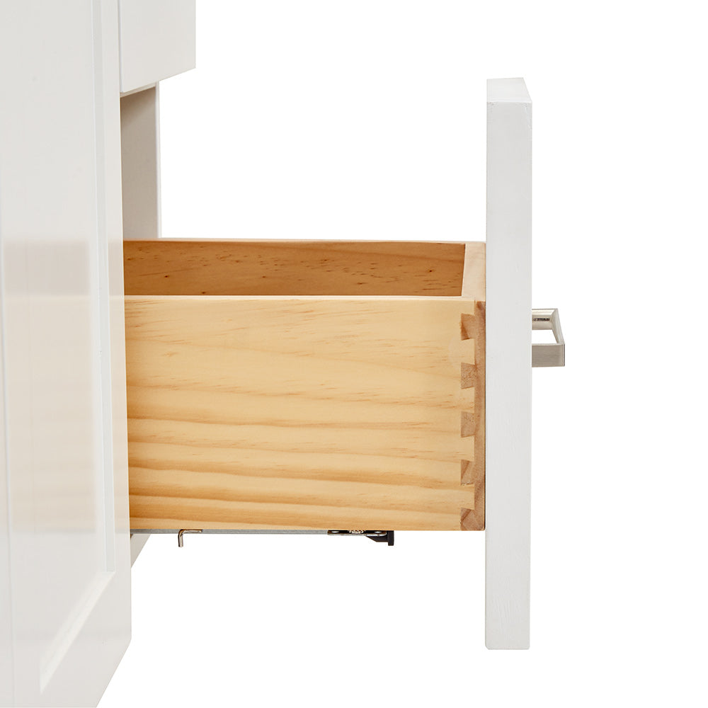 Olivia 60-inch White bathroom vanity on detail 1