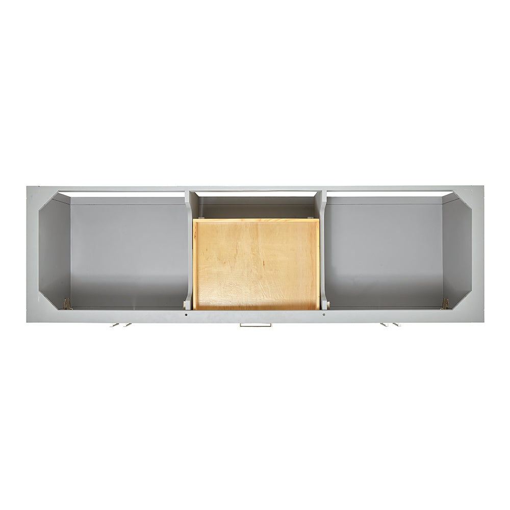 Olivia 72-inch Grey bathroom vanity on white back ground top down