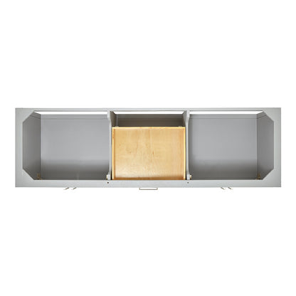 Olivia 72-inch Grey bathroom vanity on white back ground top down