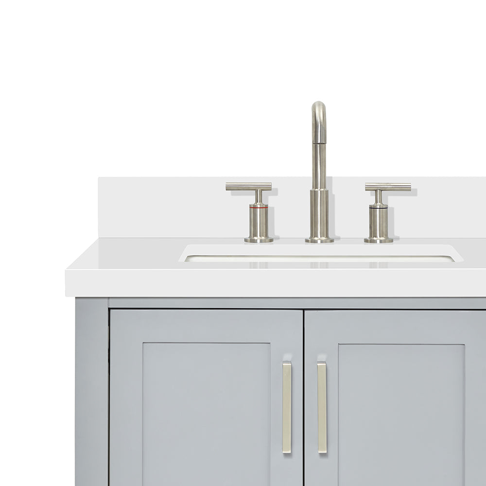 Olivia 72-inch Grey bathroom vanity on detail 3