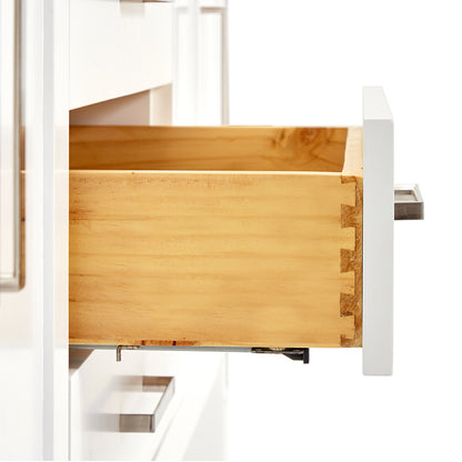 Olivia 72-inch White bathroom vanity on detail 1