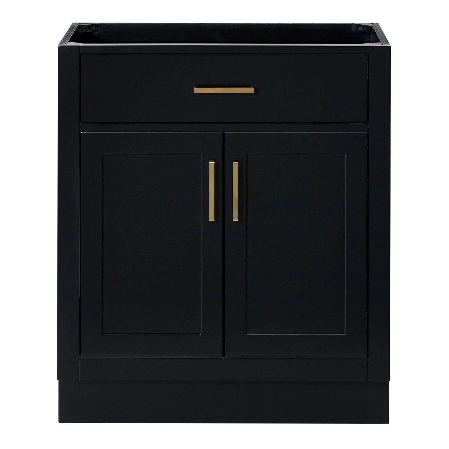 Isabella 30-inch Black base cabinet on white back ground front view main image