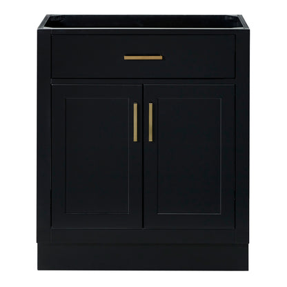 Isabella 30-inch Black base cabinet on white back ground front view main image