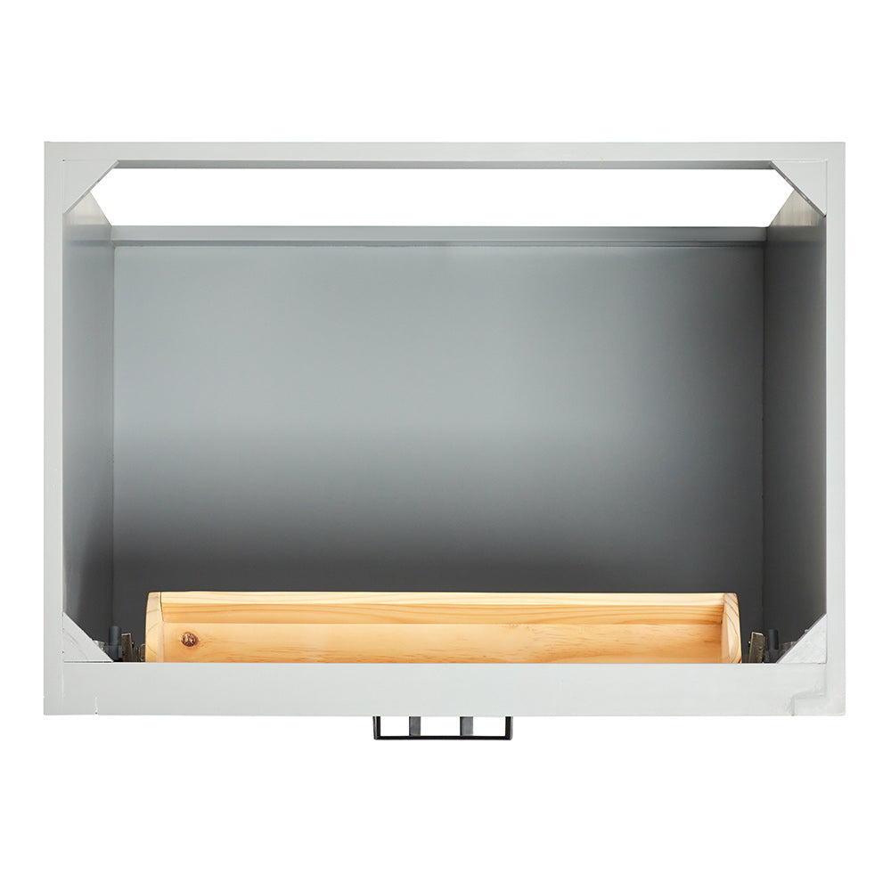 Isabella 30-inch Grey base cabinet on white back ground top down