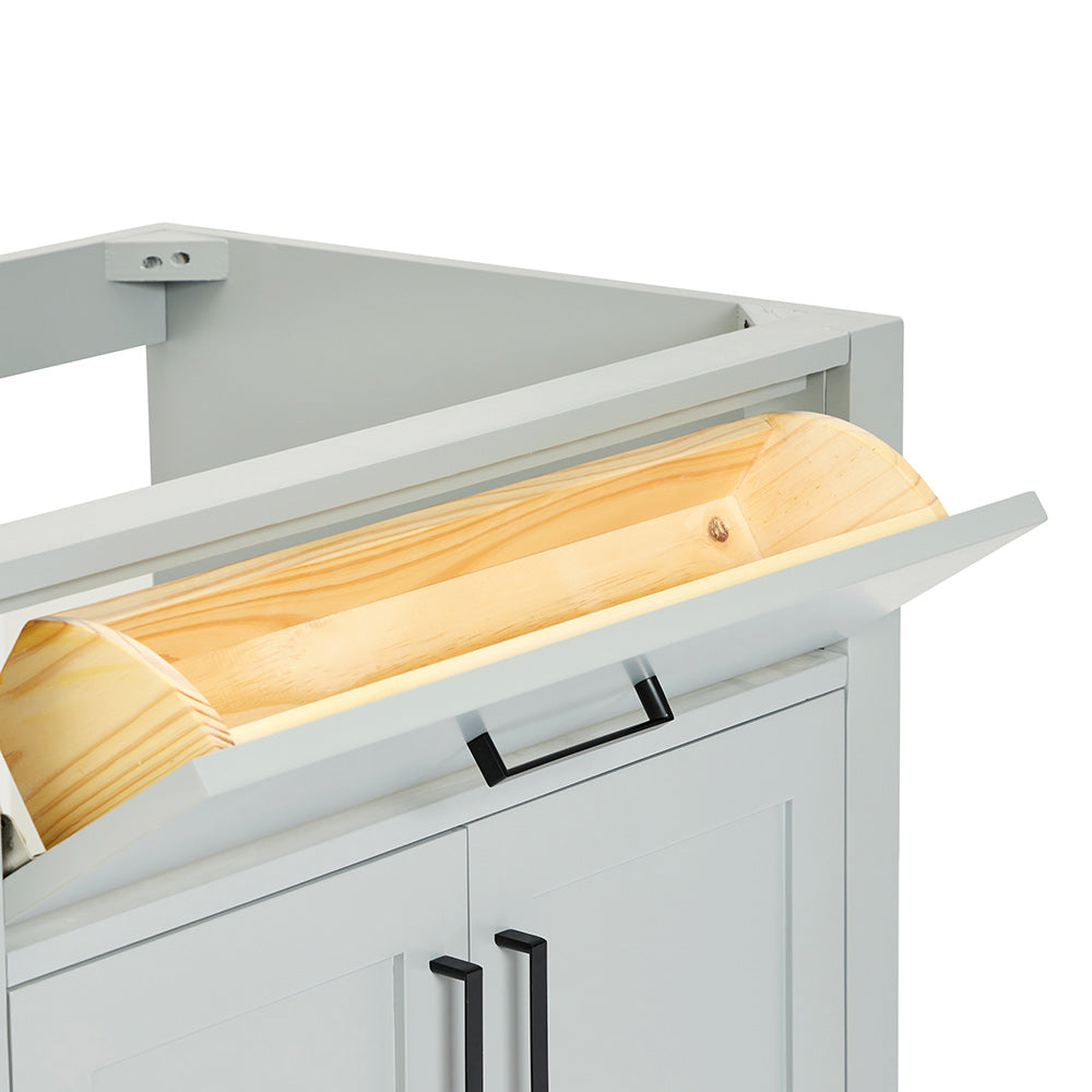 Isabella 30-inch Grey base cabinet on detail 1