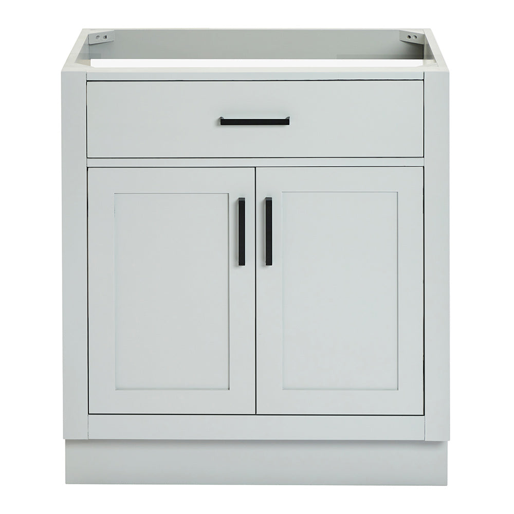 Isabella 30-inch Grey base cabinet on white back ground front view main image