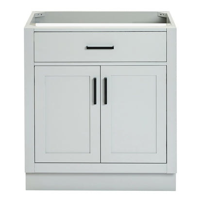 Isabella 30-inch Grey base cabinet on white back ground front view main image