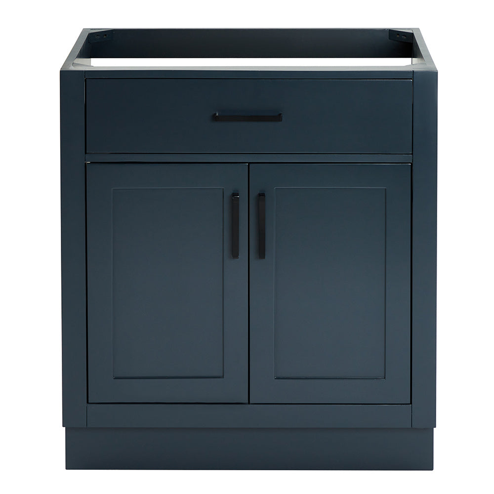Isabella 30-inch Midnight Blue base cabinet on white back ground front view main image