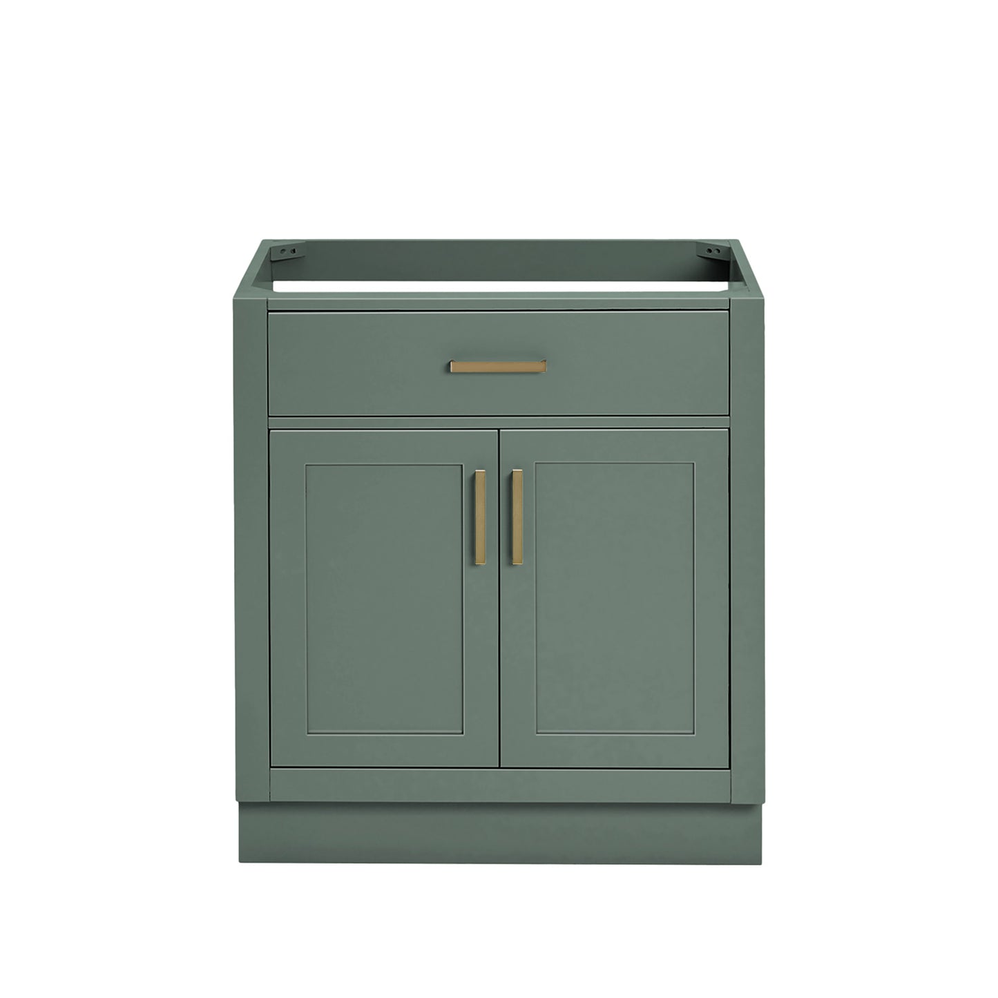 Isabella 30-inch Vintage Green base cabinet on white back ground front view main image