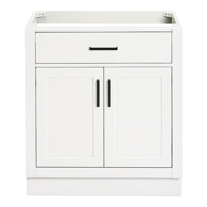 Isabella 30-inch White base cabinet on white back ground front view main image