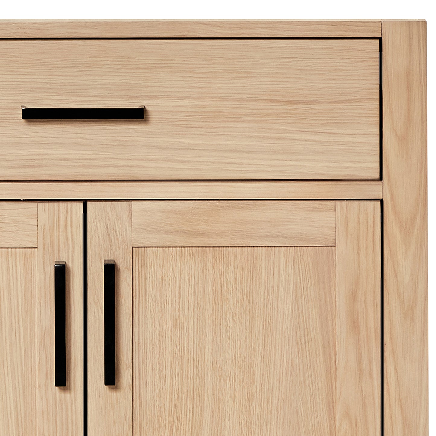 Isabella 30-inch Natural Oak base cabinet on white back ground top down