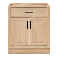 Isabella 30-inch White Oak base cabinet on white back ground front view main image