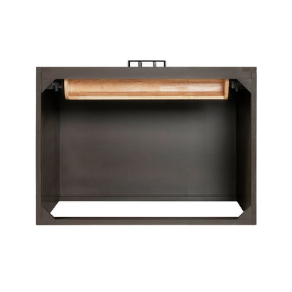Isabella 30-Inch Brown Oak bathroom vanity on white background – product photo 7