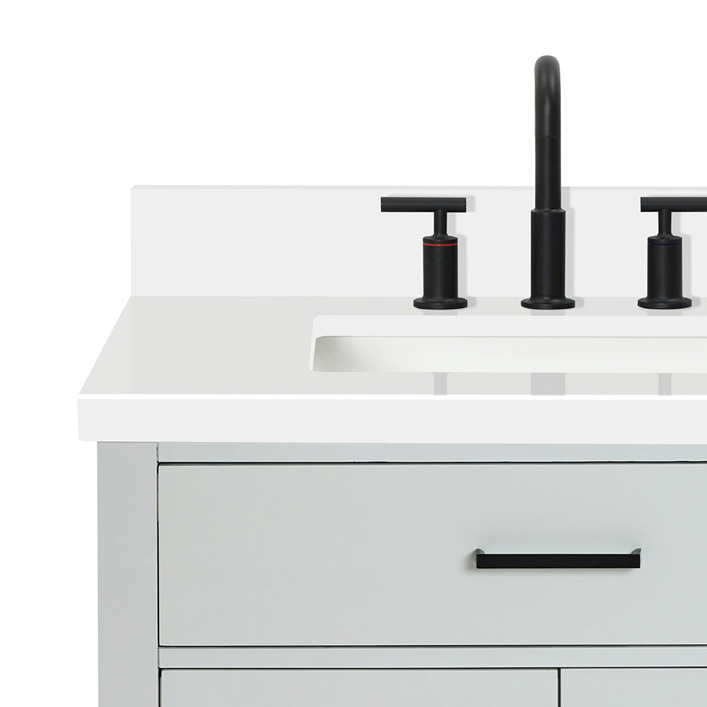 Isabella 30-Inch Grey bathroom vanity on white background – product photo 5