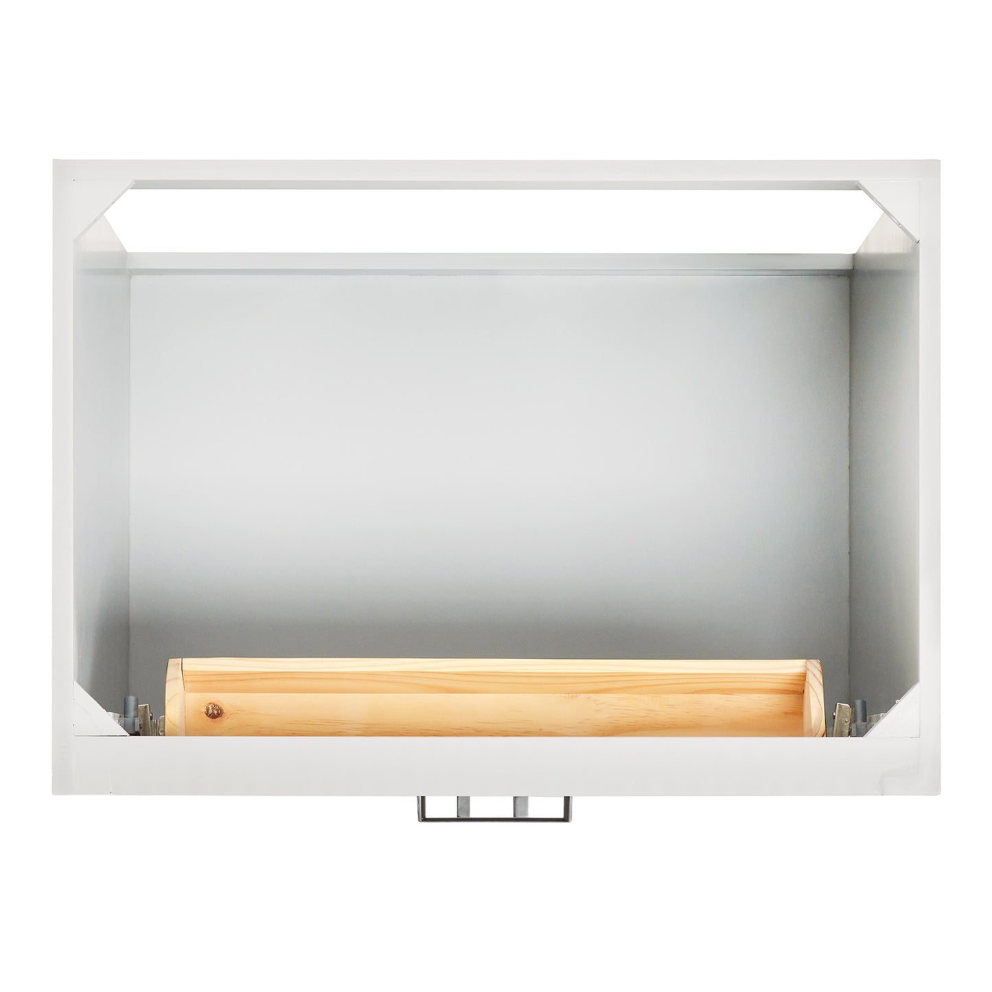 Isabella 30-Inch White bathroom vanity on white background – product photo 3